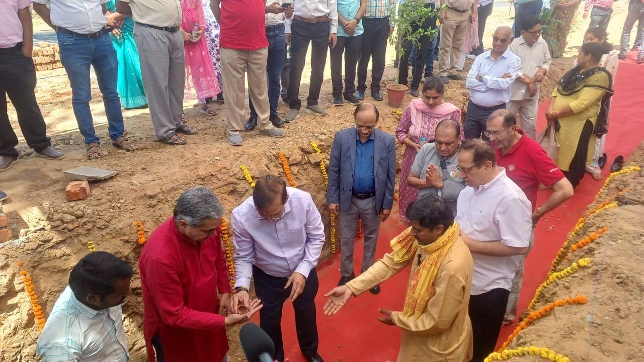 Bhoomi Poojan and Stone Laying Ceremony of the 'Rakesh Verma Convention Centre' on the auspicious occasion of Ram Navami. 17 April 2024