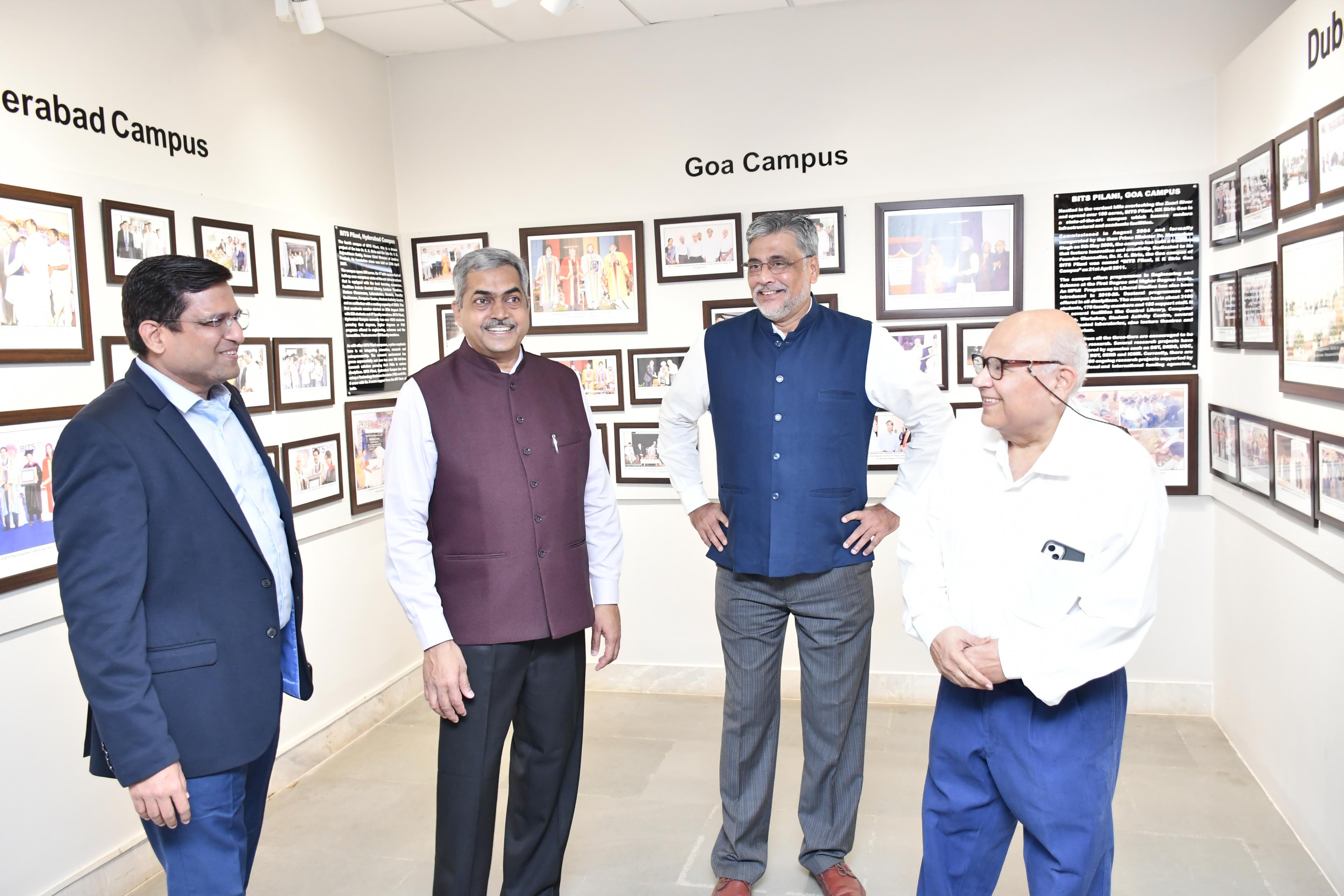Prof. Souvik Bhattacharyya, Former VC, BITS Pilani, Prof. S.K. Barai, Director, BITS Pilani, Pilani Campus, and Mr. Arun Khetan, CFO, ABG visited library, 8th October 2023
